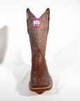 Rum Brown Quill Ostrich Justin boots