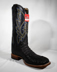 Justin Black Caiman Belly Boots