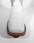 White Caiman Justin boots