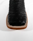 red and black ostrich Justin boot 
