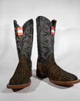 Saddle, Tan & Black elephant Justin boots 