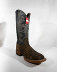 Saddle, Tan & Black elephant Justin boots 