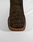 Saddle, Tan & Black elephant Justin boots 