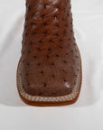 Rum Brown Quill Ostrich Justin boots 
