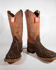 Dark brown elephant Justin boots 