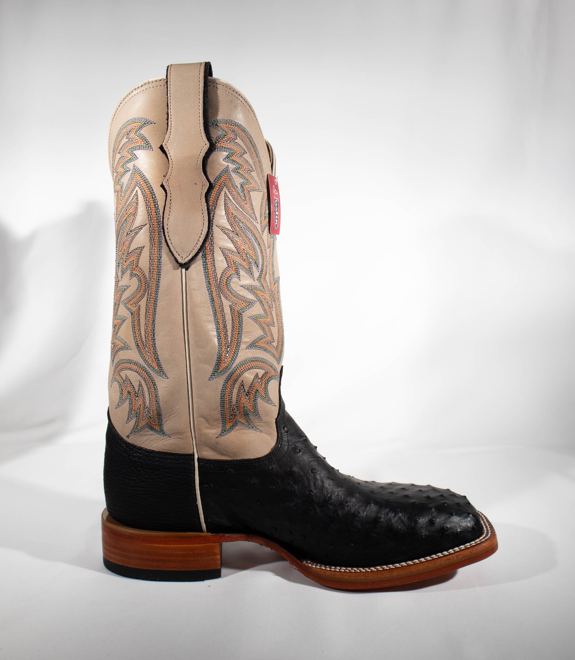 Justin Bottes western Waxy Full Quill en autruche à bout Justin Bottes western Waxy Full Quill en autruche à bout